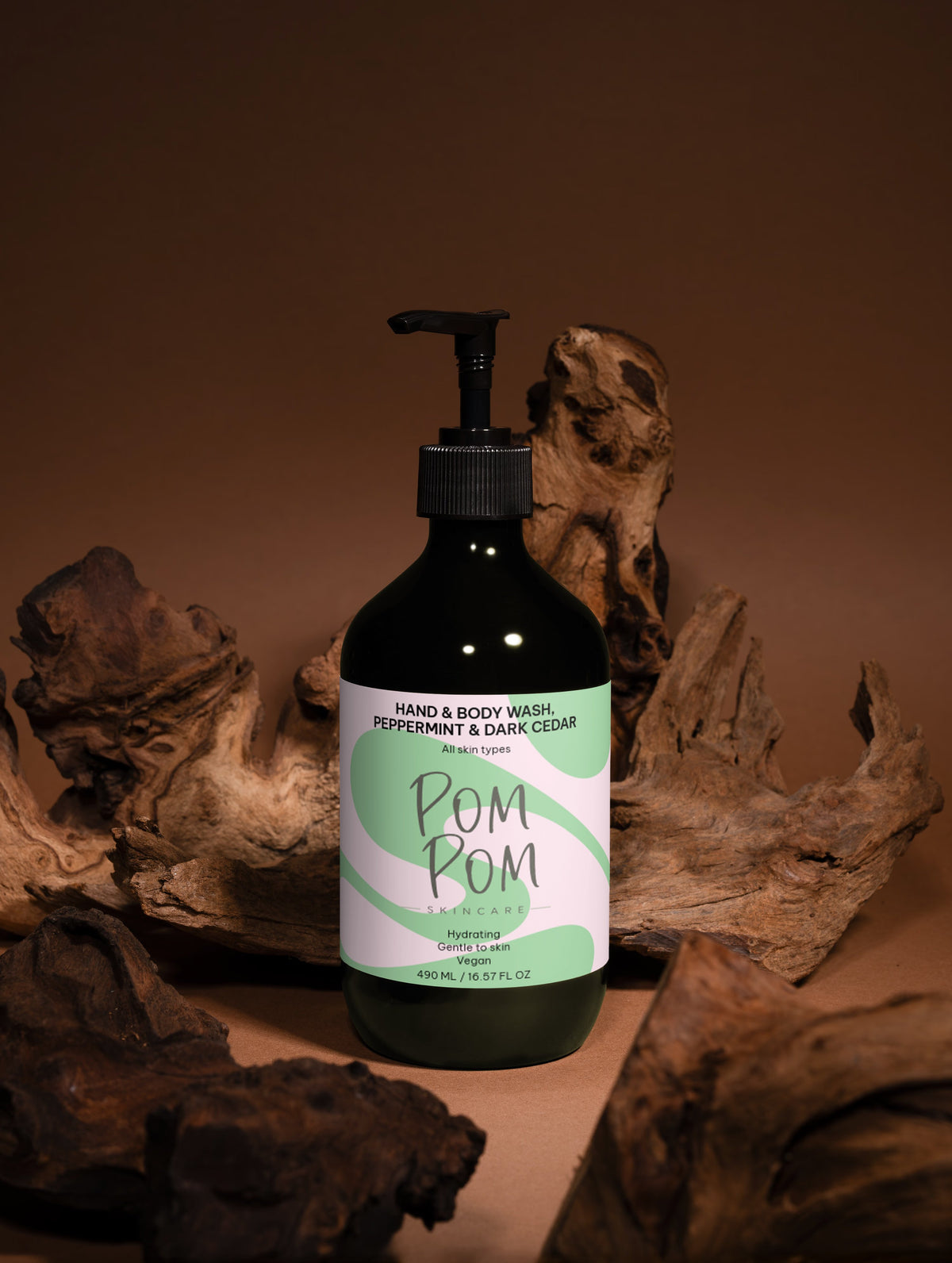 Hand & Body Wash, Peppermint & Dark Cedar
