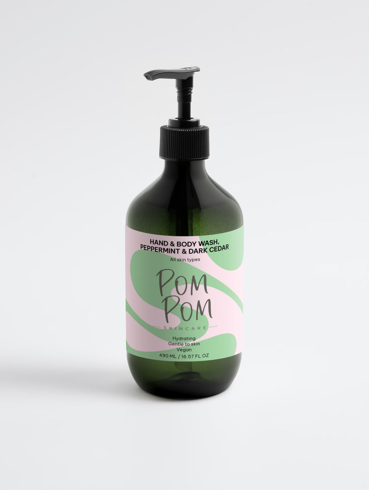 Hand & Body Wash, Peppermint & Dark Cedar